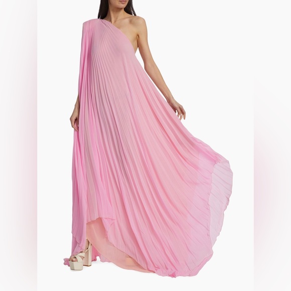 Michael Costello Asymmetric One-Shoulder Gown; size 10 - Picture 2 of 8